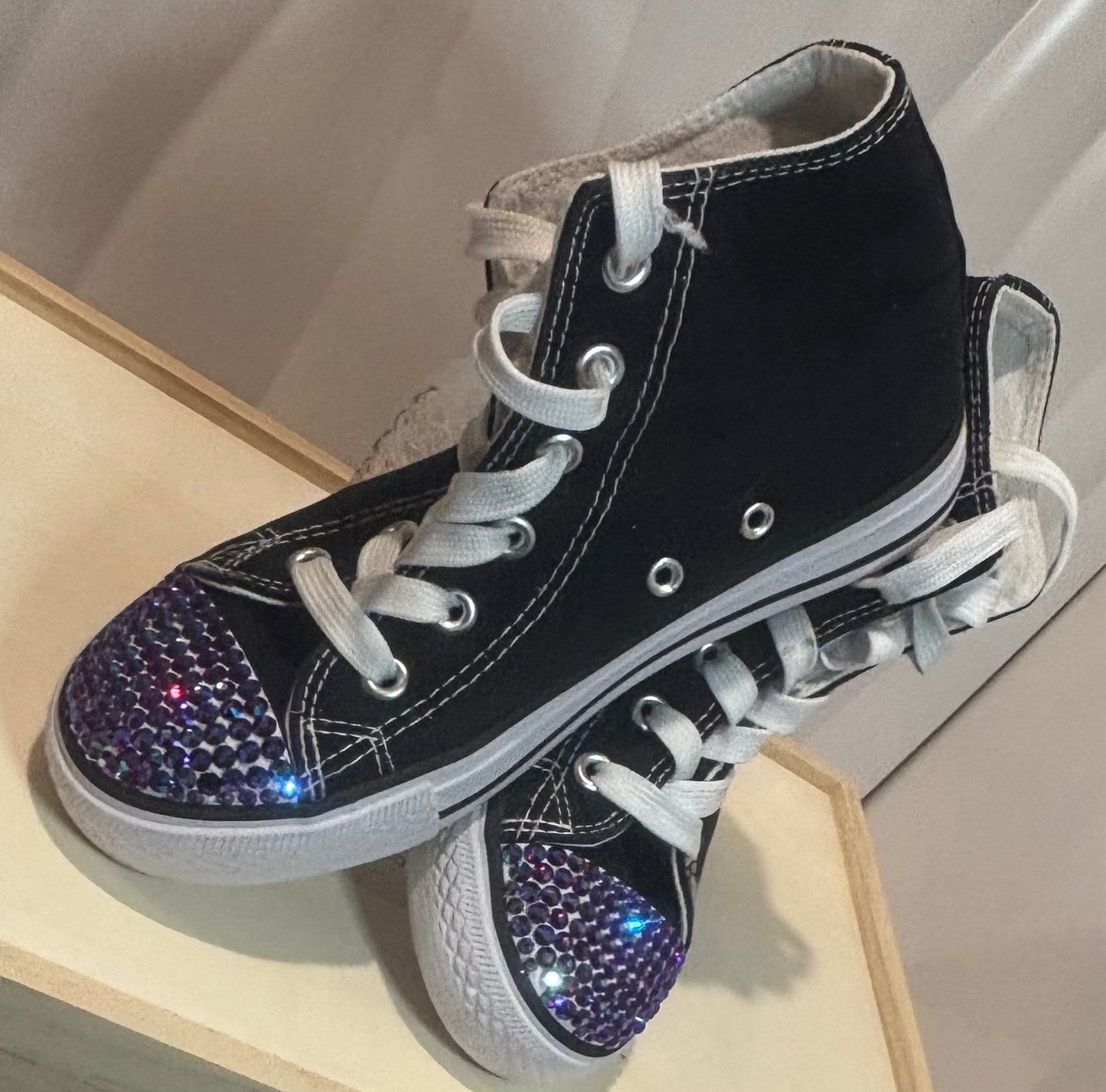 Mini Mayhem - Hand Rhinestoned Kids High tops