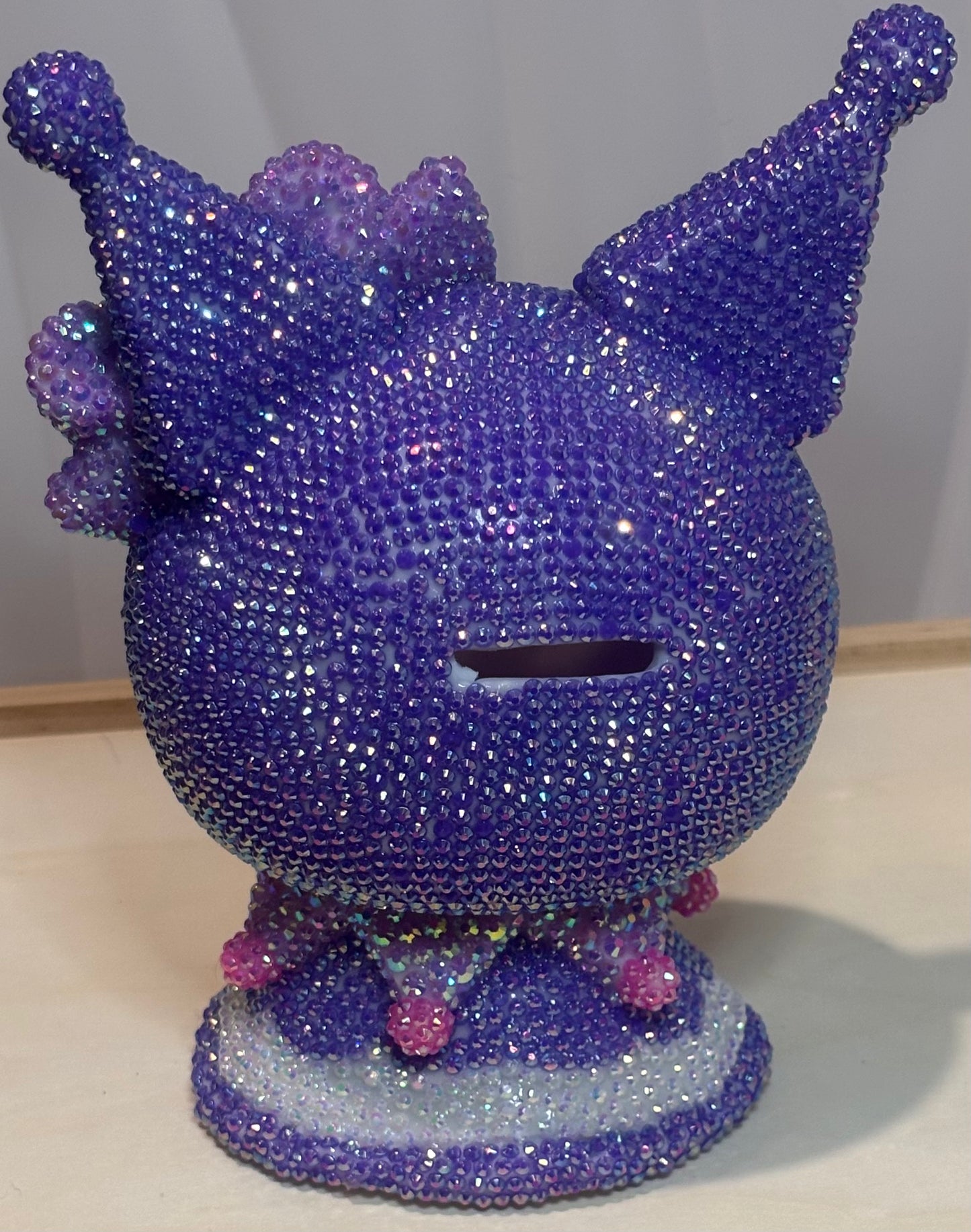Kuromi — Hand-Rhinestoned Money Box