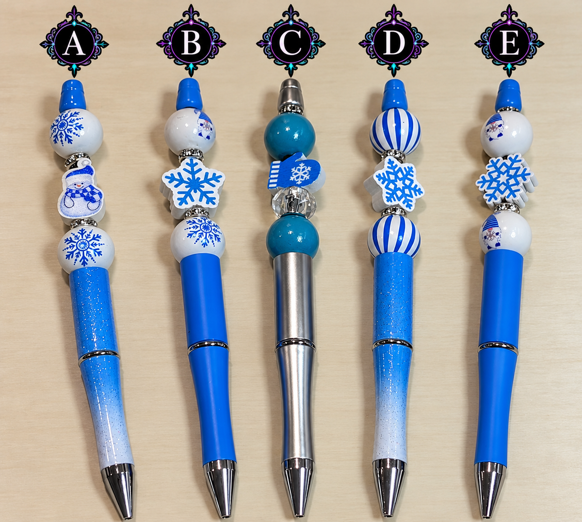 Christmas Beaded Pens