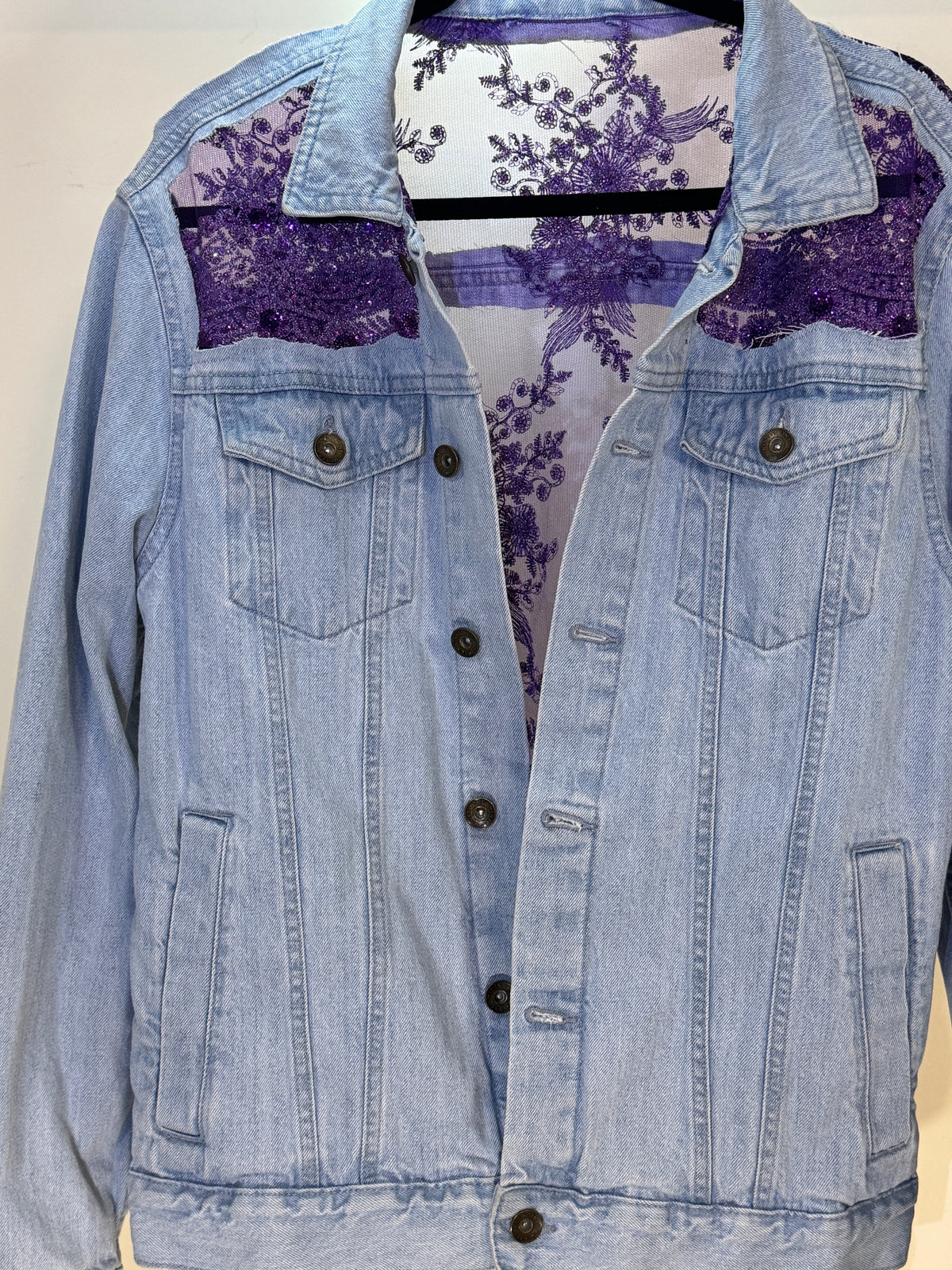Violet Vengeance - Hand Customised Denim Jacket