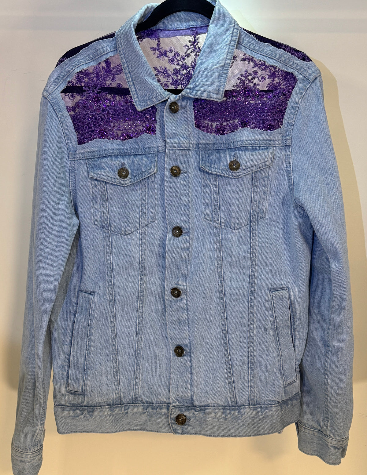 Violet Vengeance - Hand Customised Denim Jacket