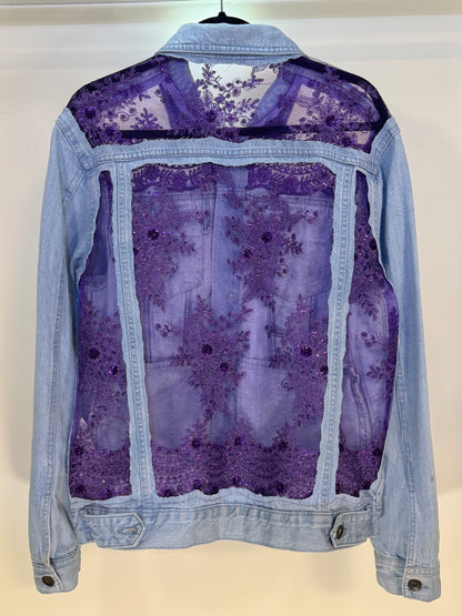Violet Vengeance - Hand Customised Denim Jacket