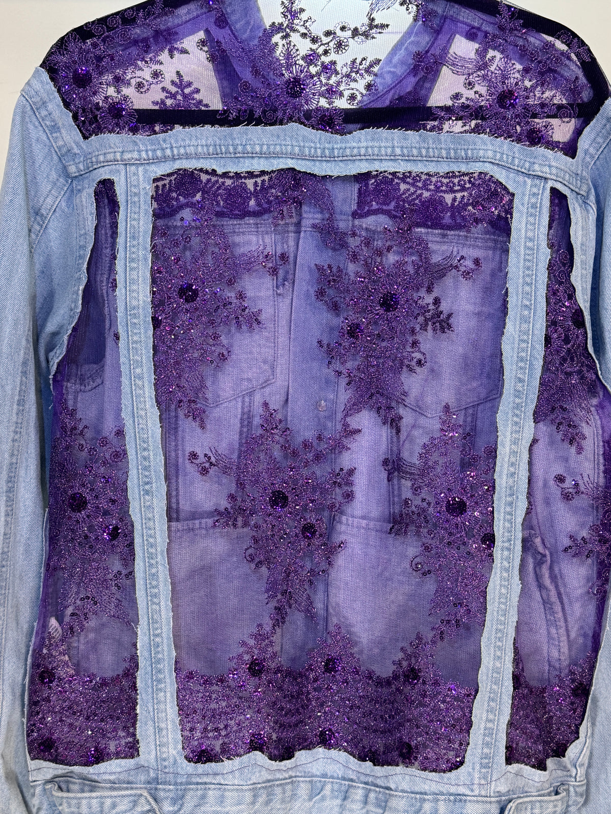 Violet Vengeance - Hand Customised Denim Jacket