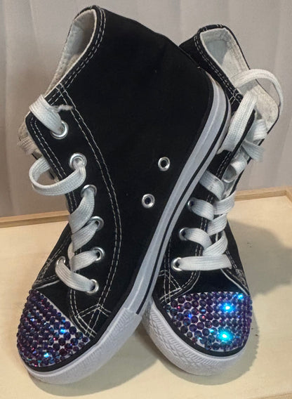 Mini Mayhem - Hand Rhinestoned Kids High tops