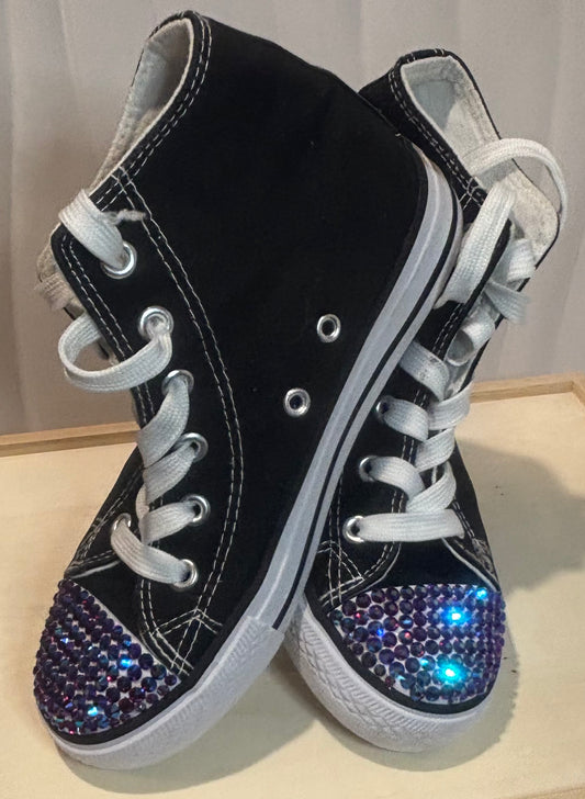 Mini Mayhem - Hand Rhinestoned Kids High tops