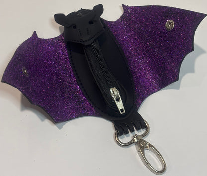 Batty — Hand-Glittered Accessory Pouch