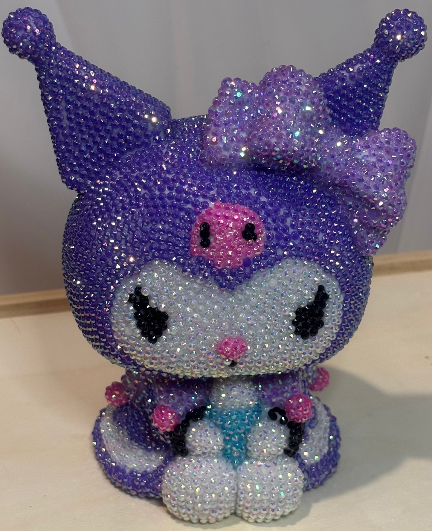 Kuromi — Hand-Rhinestoned Money Box