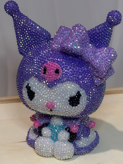 Kuromi — Hand-Rhinestoned Money Box