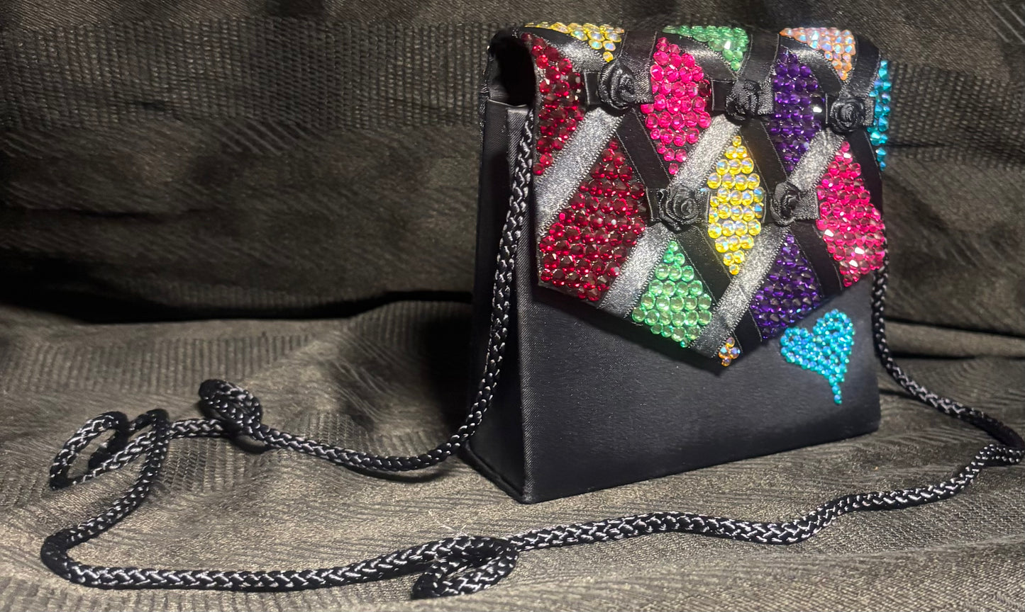 Technicolour Trouble - Hand Rhinstoned Handbag