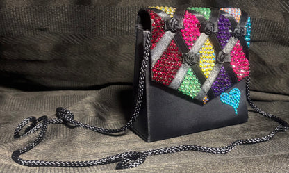 Technicolour Trouble - Hand Rhinstoned Handbag