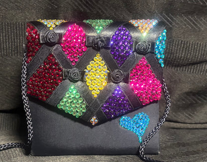 Technicolour Trouble - Hand Rhinstoned Handbag